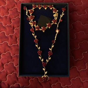 Danbury Mint “A Dozen Roses” Bracelet/Necklace Set